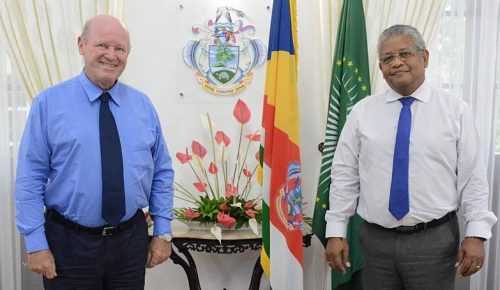 Seychelles President Receives Mr Alain St Ange at State House